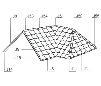 Japanese-style clay roofing tile scheme 1